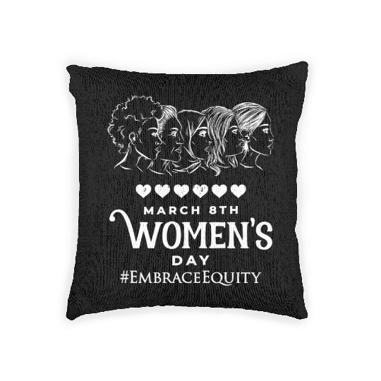 International Women's Day Embrace Equity 2023 Woven Pillows