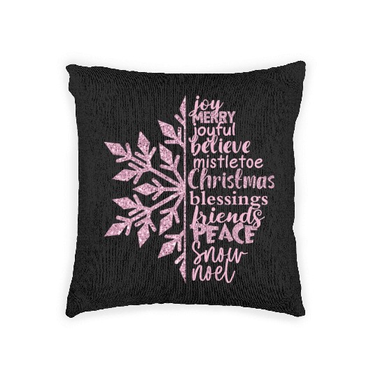 Christmas Snowflake Sublimation Woven Pillows