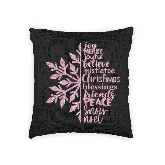 Christmas Snowflake Sublimation Woven Pillows
