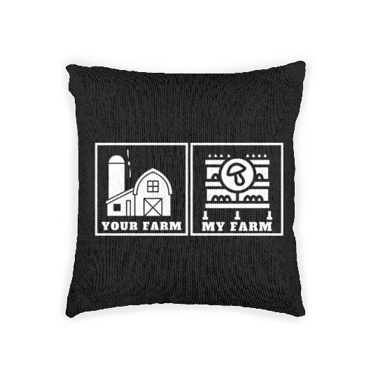 Mushroom Cultivation Farmer Woven Pillows