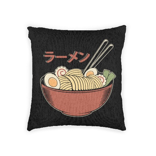 Japan Anime Ramen Bowl Woven Pillows