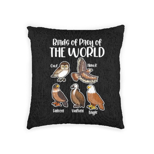 Birds of Prey Of The World Woven Pillows