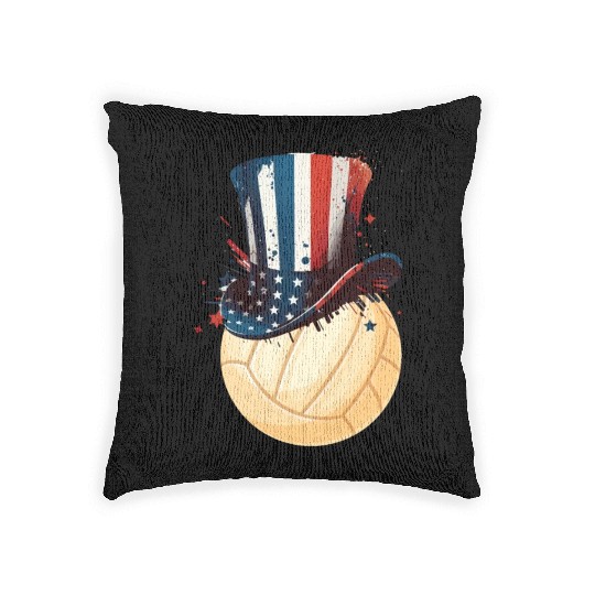 Patriotic America USA Flag 4th Of July Volleyball Woven Pillows