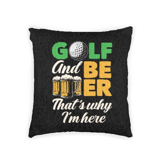 Golf Beer Woven Pillows
