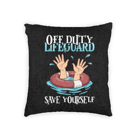 Swimmer Scuba Diving Lifeguard Water Sport Woven Pillows