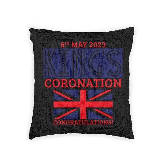 King’s Coronation, 6th May 2023 Congratulations, N Woven Pillows