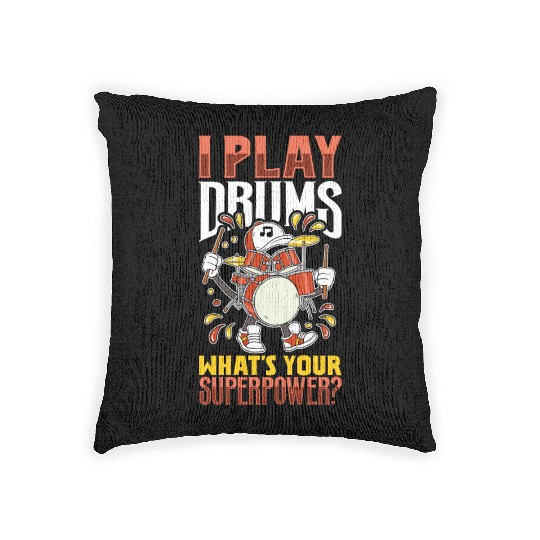 Drummer Drums Music Drum Set Drumming Woven Pillows
