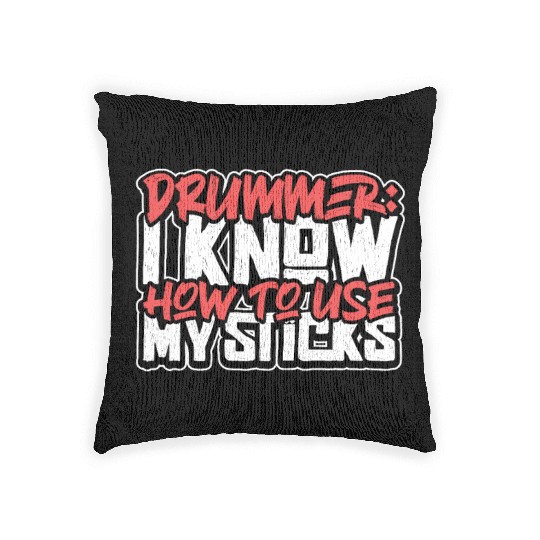 Drummer Drums Music Drum Set Drumming Woven Pillows