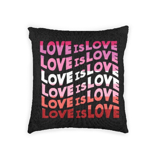 Love Is Love Lesbian Woven Pillows