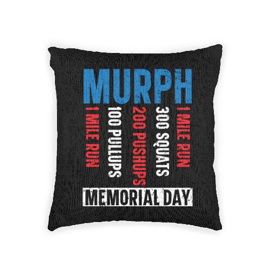 Patriotic Veteran USA Flag American Memorial Day Woven Pillows