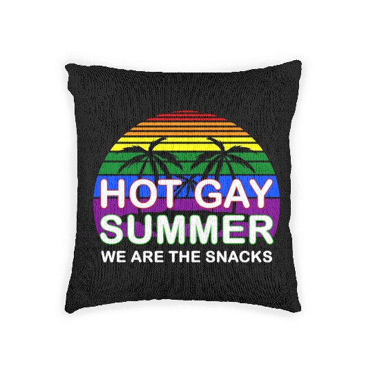 Hot Gay Summer We Are The Snacks LGBT Apparel Woven Pillows