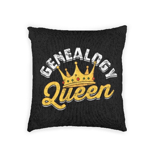 Genealogy Family Historian Ancestry Genealogist Woven Pillows