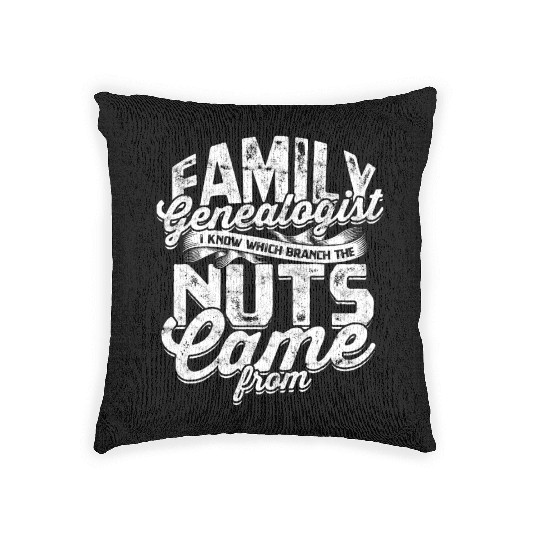 Genealogy Family Historian Ancestry Genealogist Woven Pillows