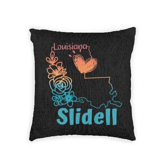 I love my home town Slidell Louisiana Woven Pillows