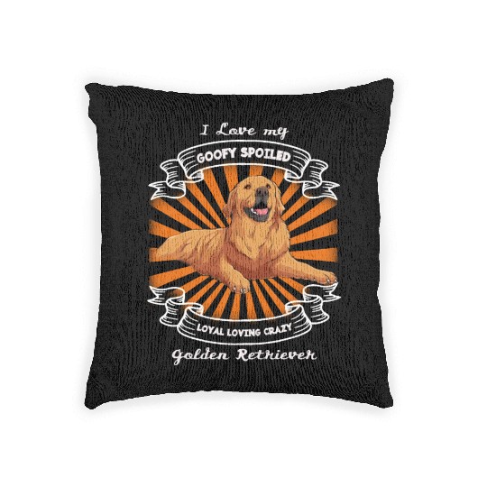 I love my Golden Retriever Woven Pillows