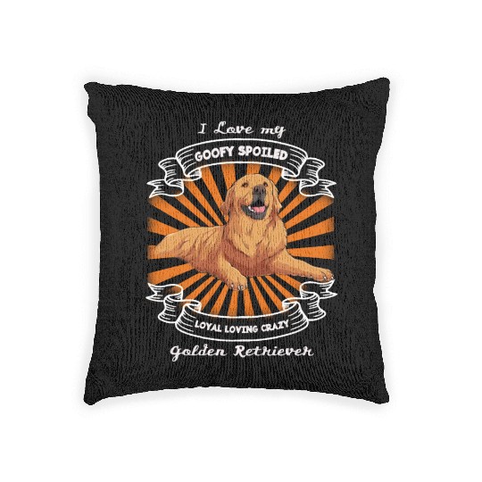 I love my Golden Retriever Woven Pillows