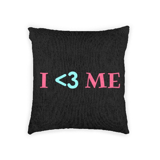 I love me, Heart, Positive, Cool, Stylish,Teens Woven Pillows