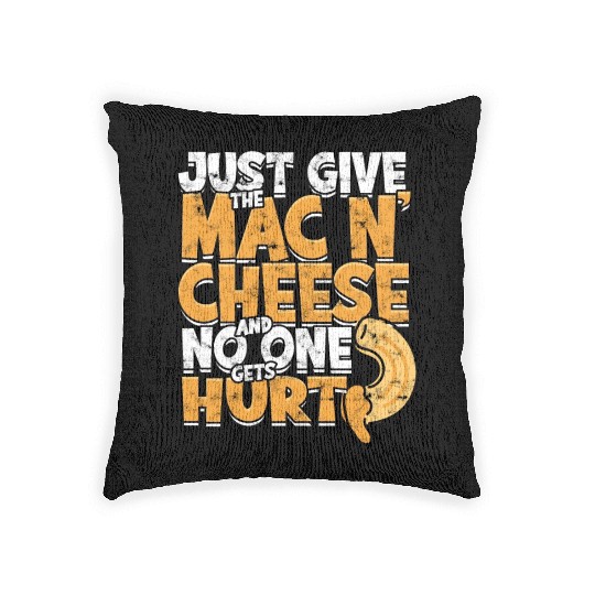 Mac N' Cheese Taster Pasta Food Macaroni Woven Pillows