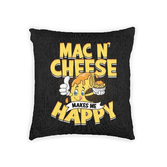 Mac N' Cheese Taster Pasta Food Macaroni Woven Pillows