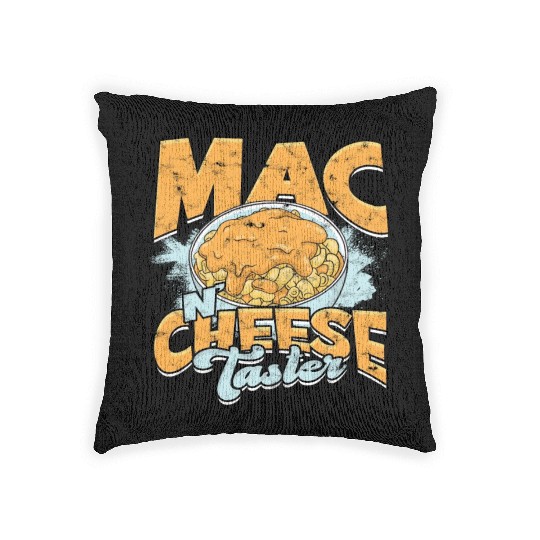 Mac N' Cheese Taster Pasta Food Macaroni Woven Pillows