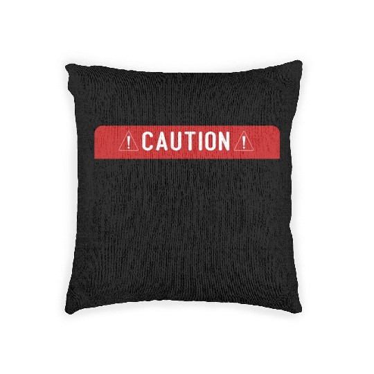 Caution Dad Jokes Ahead, funny dad Woven Pillows