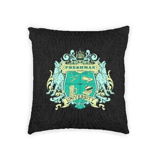 Insignia of University Freshman - Coat of arms Woven Pillows