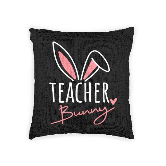 Easter Teacher Bunny Woven Pillows