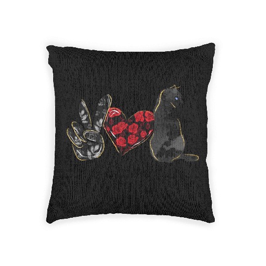 Peace. Love. Goth. Woven Pillows