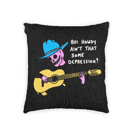 Boi Howdy Ain't That Some Depression? Apparel Woven Pillows