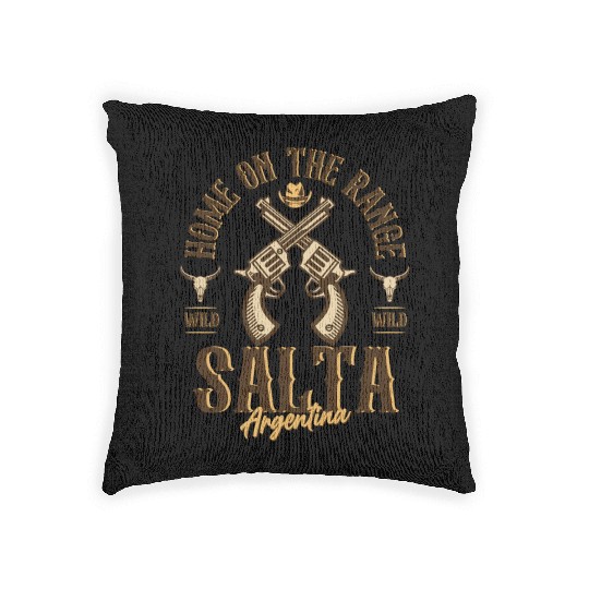 Salta Argentina wild west town Woven Pillows
