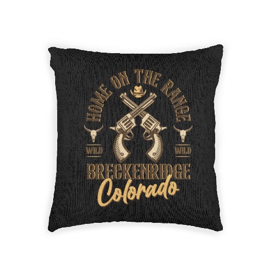 Breckenridge Colorado wild west town Woven Pillows