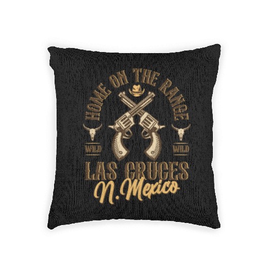 Las Cruces New Mexico wild west town Woven Pillows