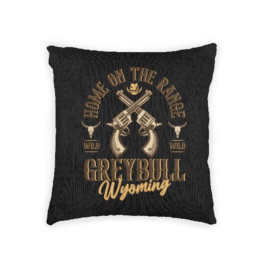 Greybull Wyoming wild west town Woven Pillows