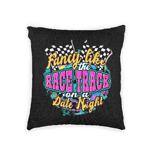 Fancy Like The Race Track On A Date Night Vintage Woven Pillows