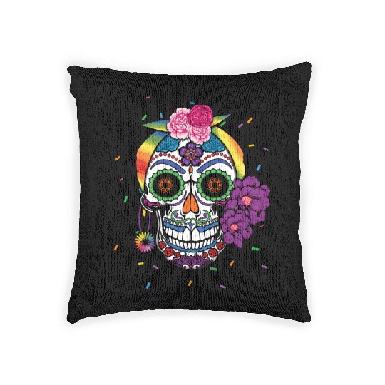 Gay Dia De Los Muertos LGBTQ LGBT Pride Month Woven Pillows