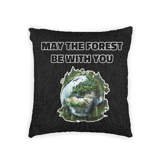 May the Forest Be With You Woven Pillows