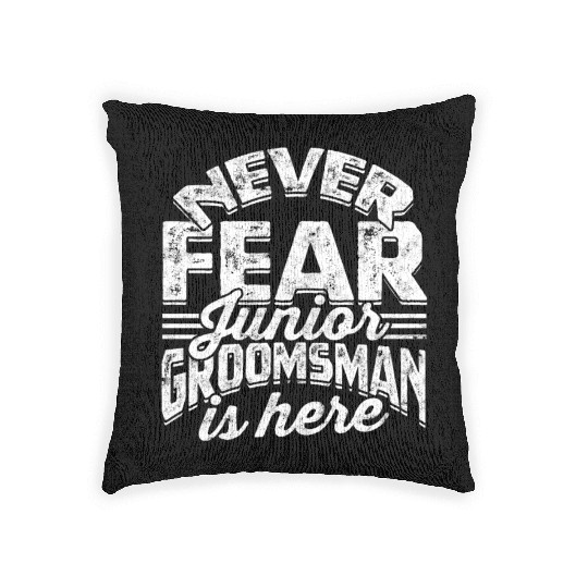 Junior Grooms Man Wedding Party Groomsmen Woven Pillows
