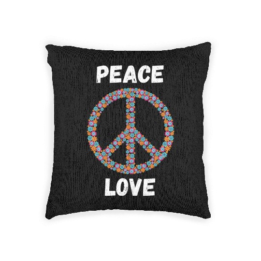 Peace and Love - Positive Message Woven Pillows