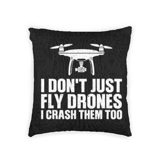 Funny Drone Pilot Art For Men Women Quadcopter Ra Woven Pillows