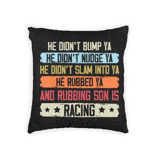Funny Dirt Track Racing Sprint Car Speedway Racer Woven Pillows