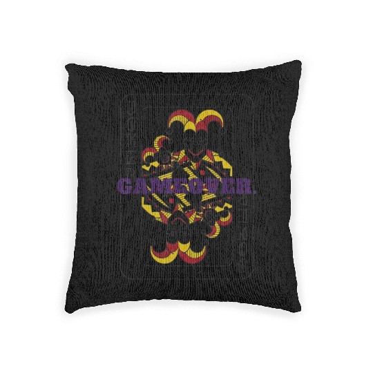GAME OVER Joker Playing Card Woven Pillows