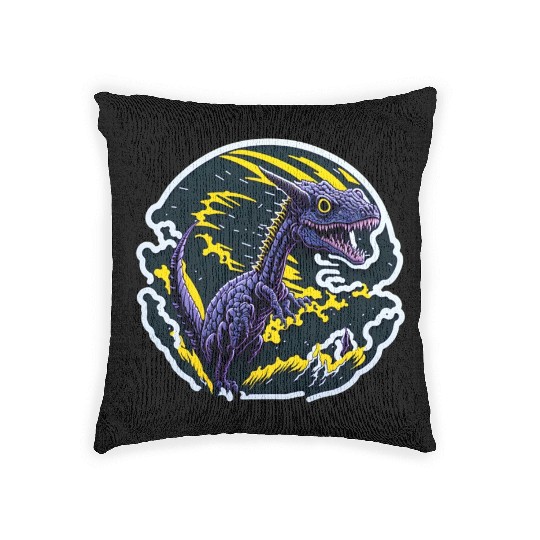 Purple Dino Woven Pillows