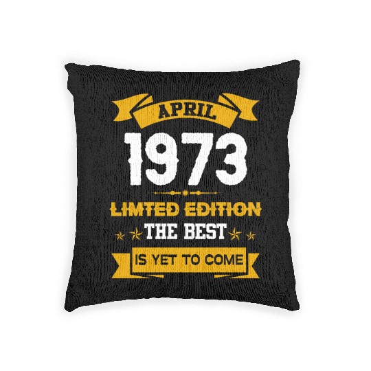 April 1973 Birthday Surprise Woven Pillows