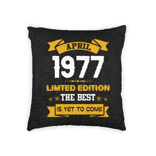 April 1977 Birthday Surprise Woven Pillows