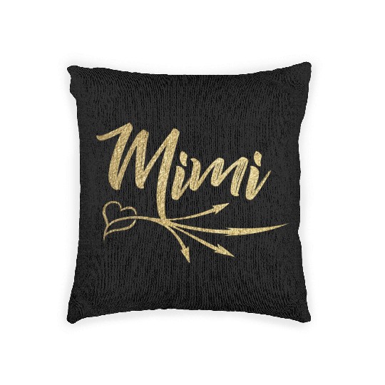 Gold Arrow Heart Mimi Woven Pillows