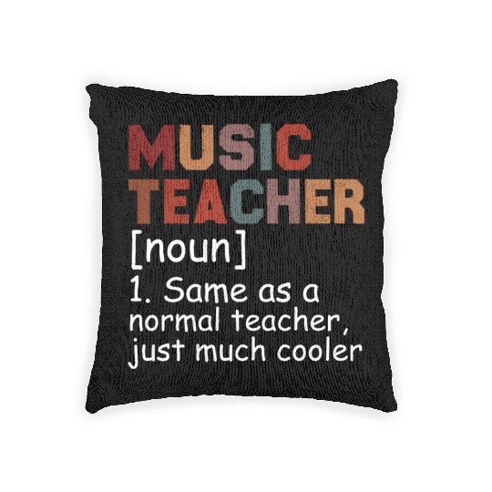 Music Teacher Definition Cool Back To School Woven Pillows