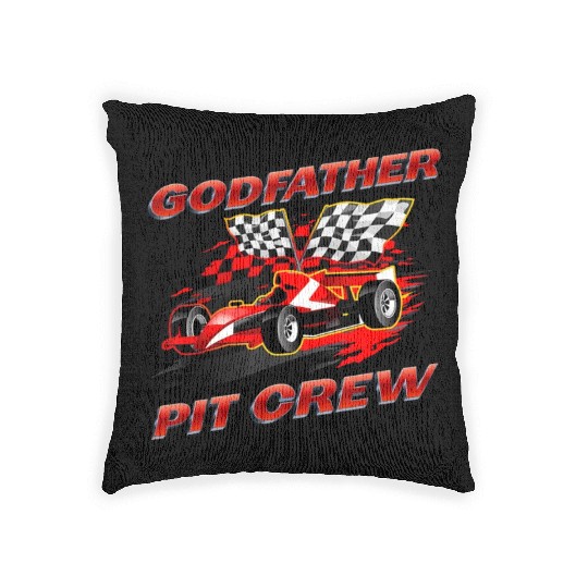Godfather Pit Crew Race Car Birthday Party Racing Woven Pillows