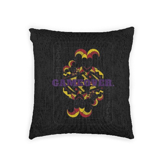 GAME OVER Joker Playing Card Woven Pillows