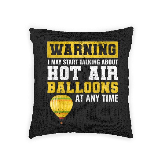 Hot Air Ballooning Hopper Balloon Ride Balloonist Woven Pillows