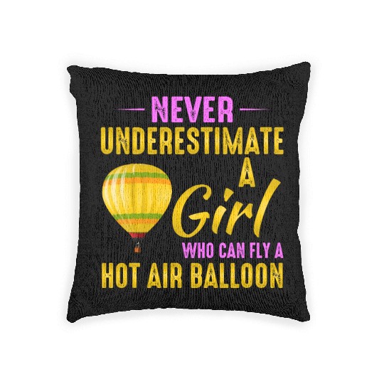 Hot Air Ballooning Hopper Balloon Ride Balloonist Woven Pillows